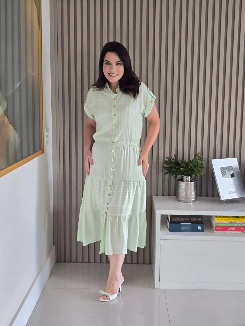 CHEMISE MANGA JAPONESA COM MARIAS