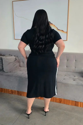 Conjunto Tamires Preto em Malha Moletinho