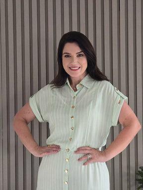 CHEMISE MANGA JAPONESA COM MARIAS